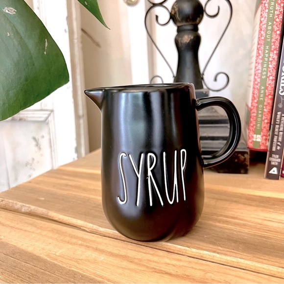 Rae Dunn Dining Rae Dunn Black Pottery Soup Syrup Mini Pitcher Jug